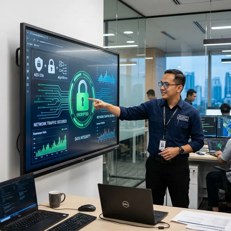 Fitur-fitur Keamanan Data pada Panel Interaktif untuk Korporasi Skala Besar