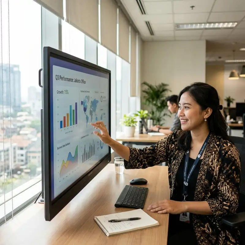 Bagaimana Teknologi Anti-Glare Screen Melindungi Mata Pengguna Panel Interaktif